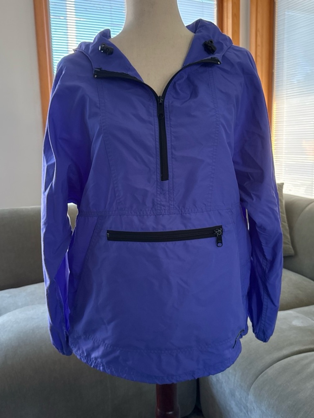 L.L. Bean Purple Hooded Windbreaker Jacket - Lightweight Anorak